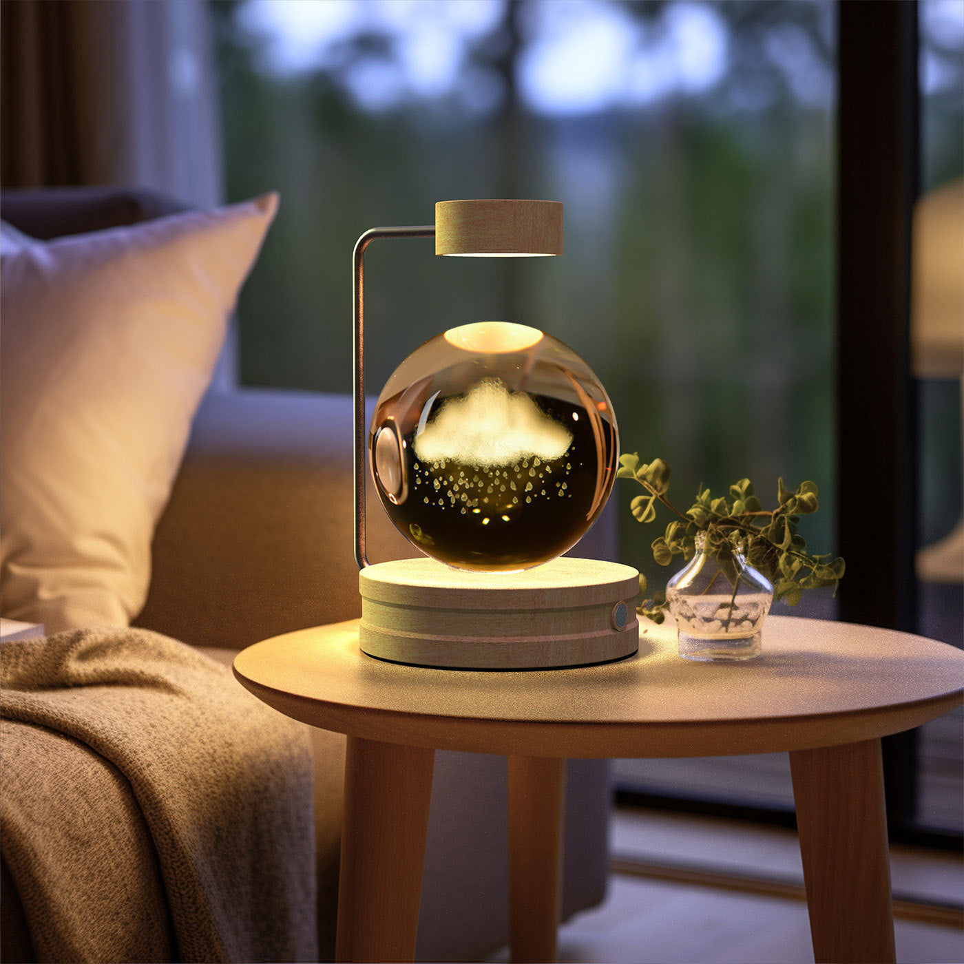3D Spherical Crystal Lamp