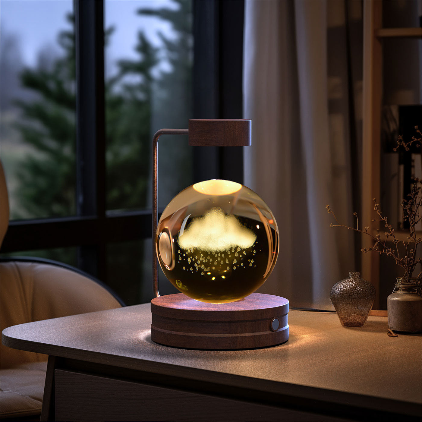 3D Spherical Crystal Lamp