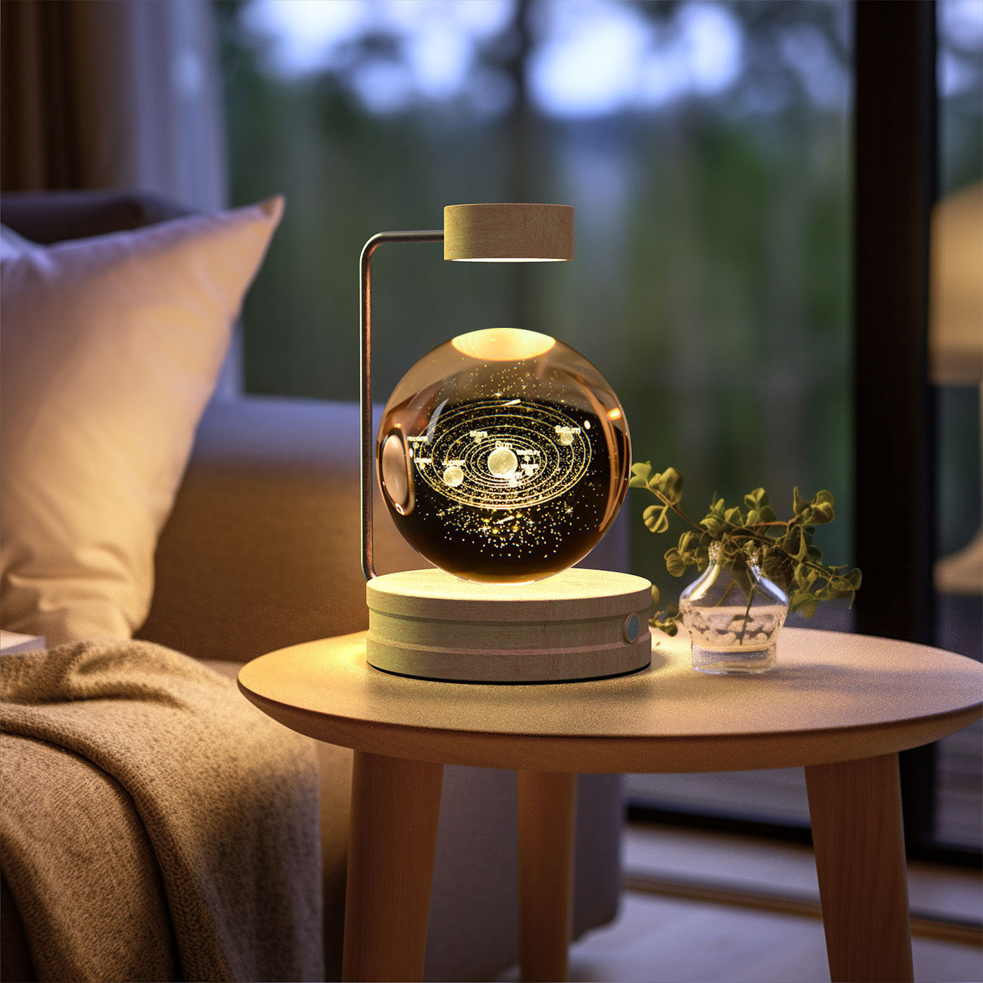 3D Spherical Crystal Lamp