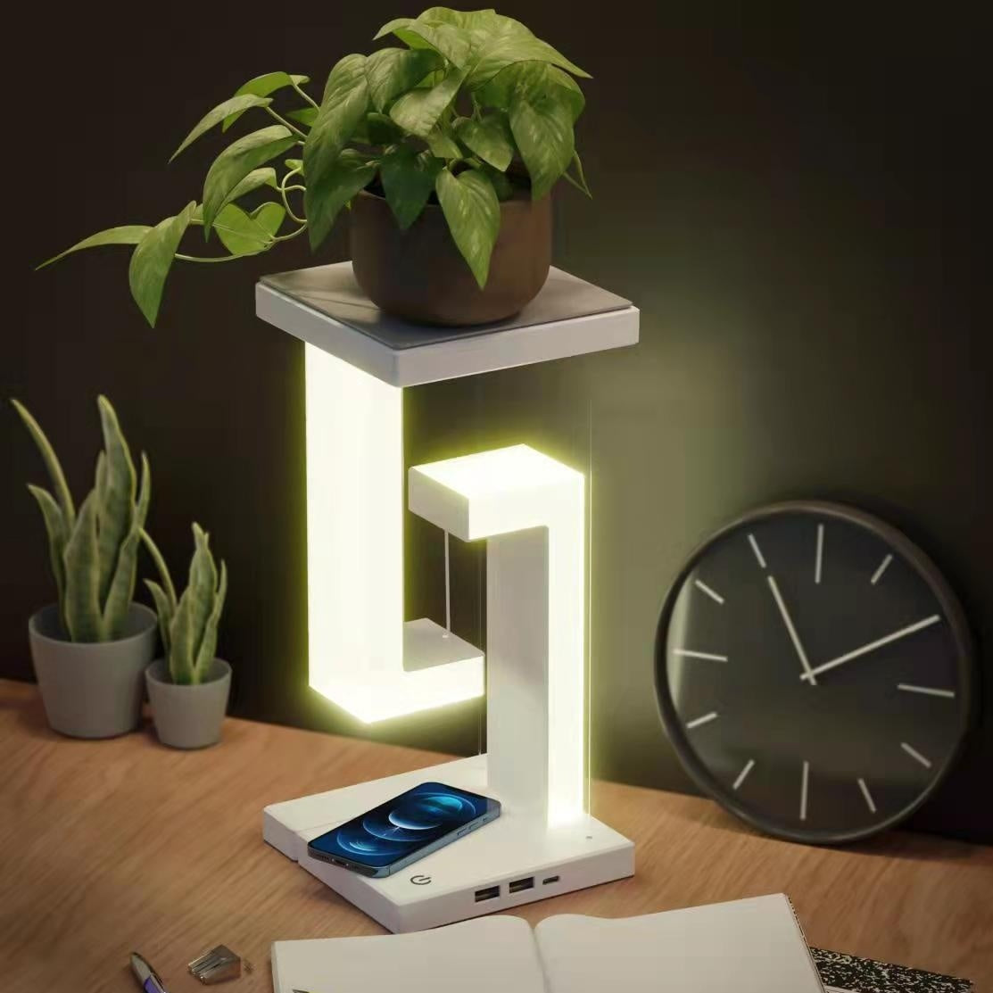 Pendant table lamp with wireless charging