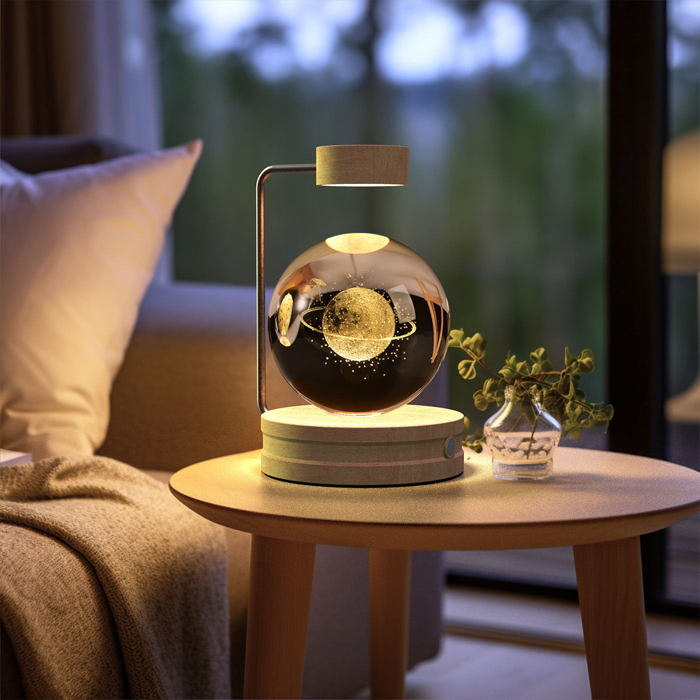 3D Spherical Crystal Lamp