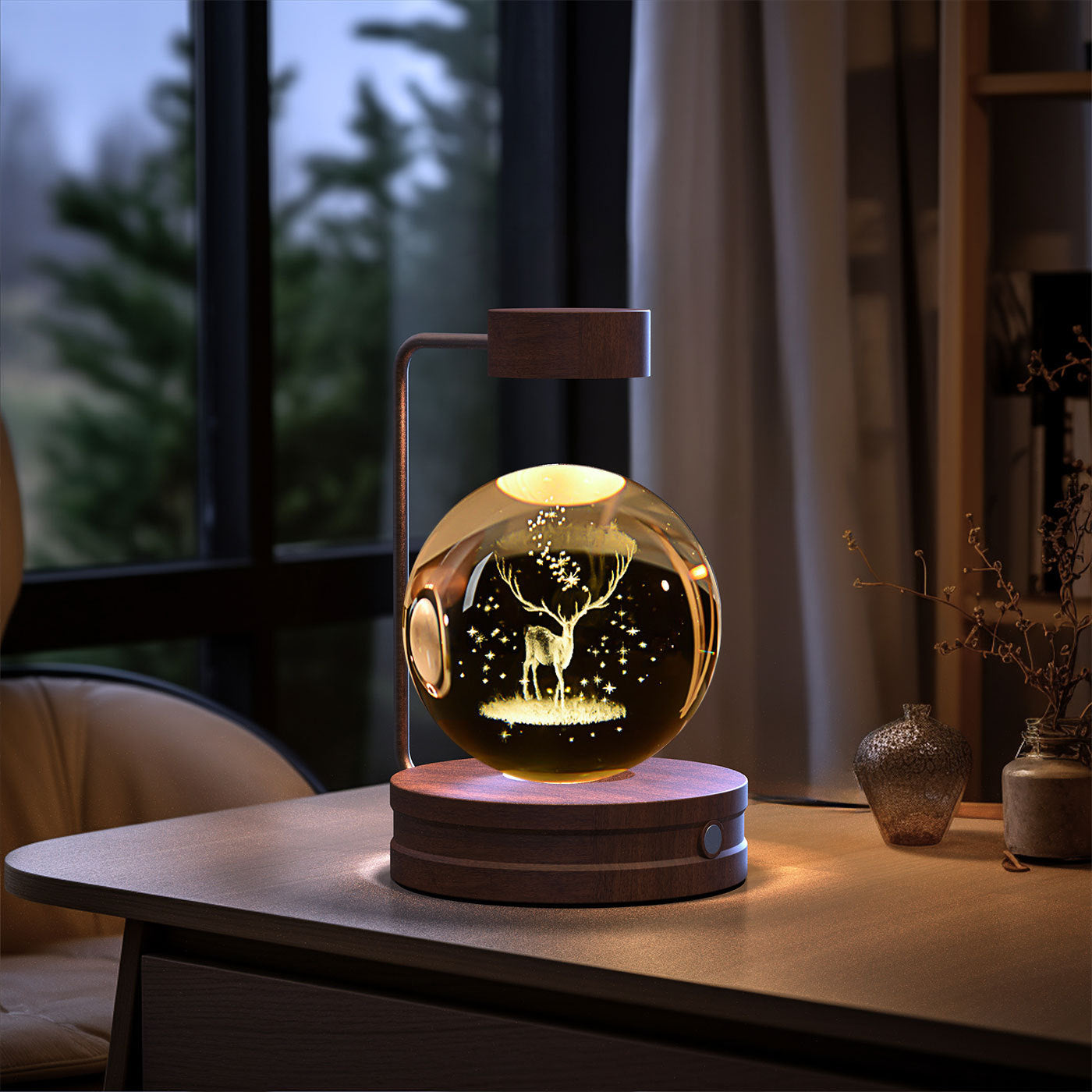 3D Spherical Crystal Lamp