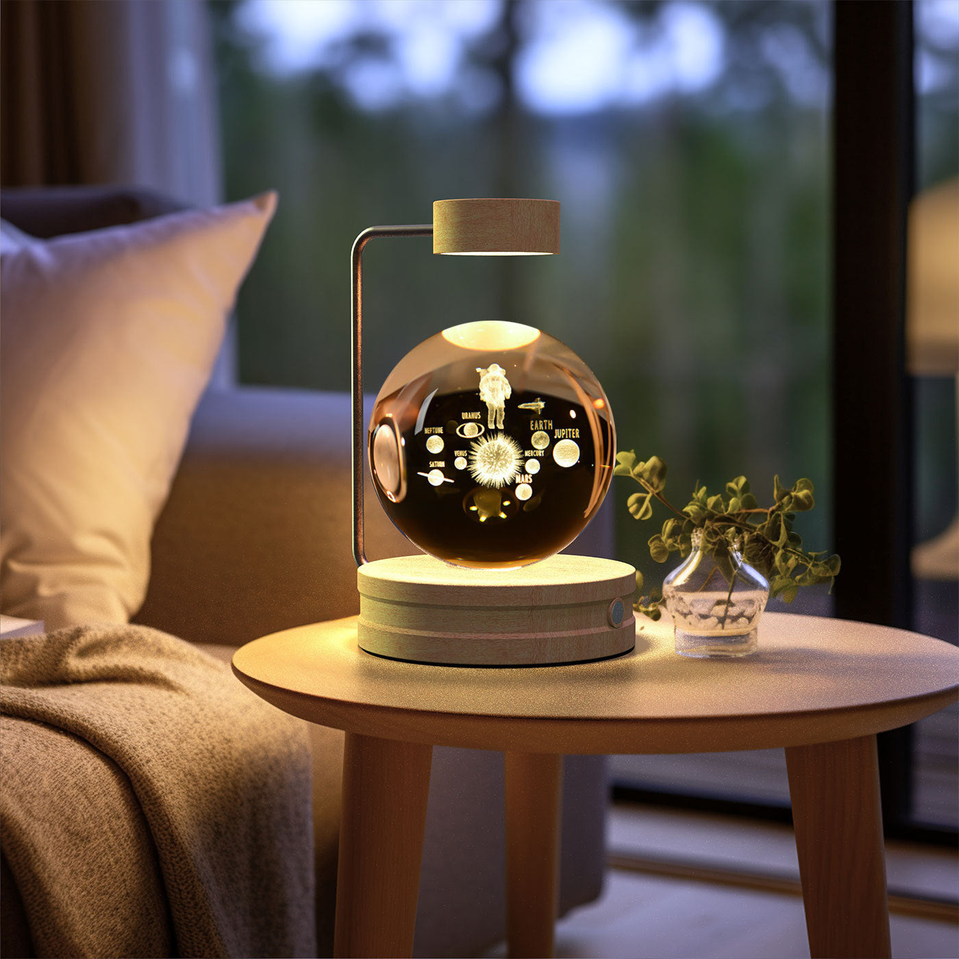 3D Spherical Crystal Lamp