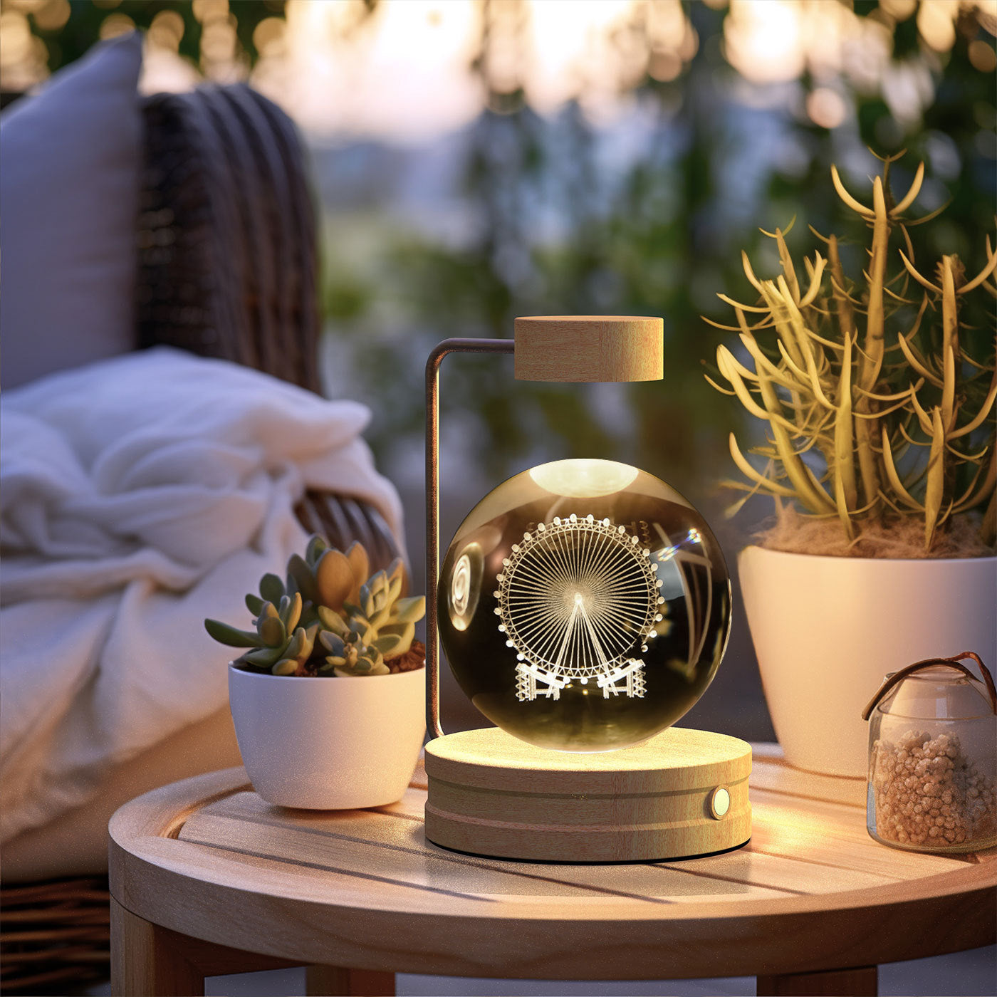 3D Spherical Crystal Lamp
