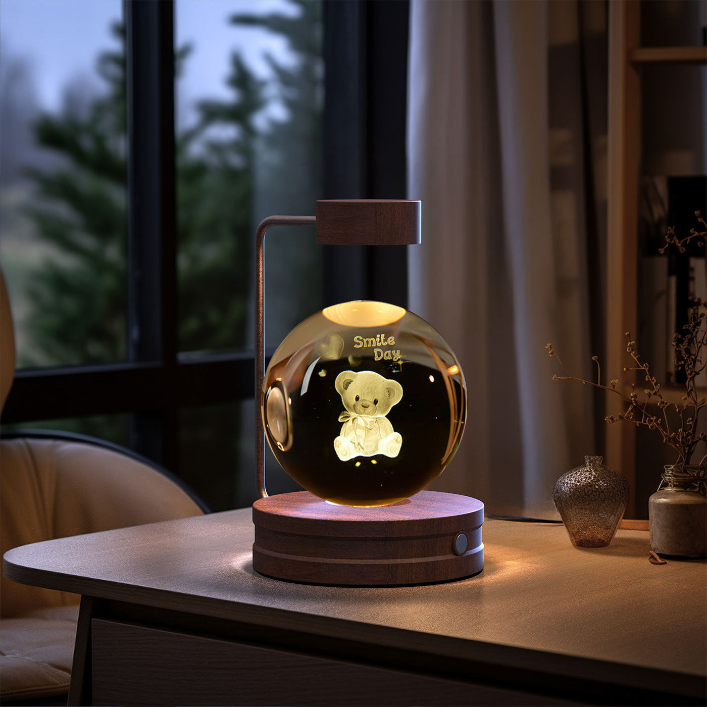 3D Spherical Crystal Lamp