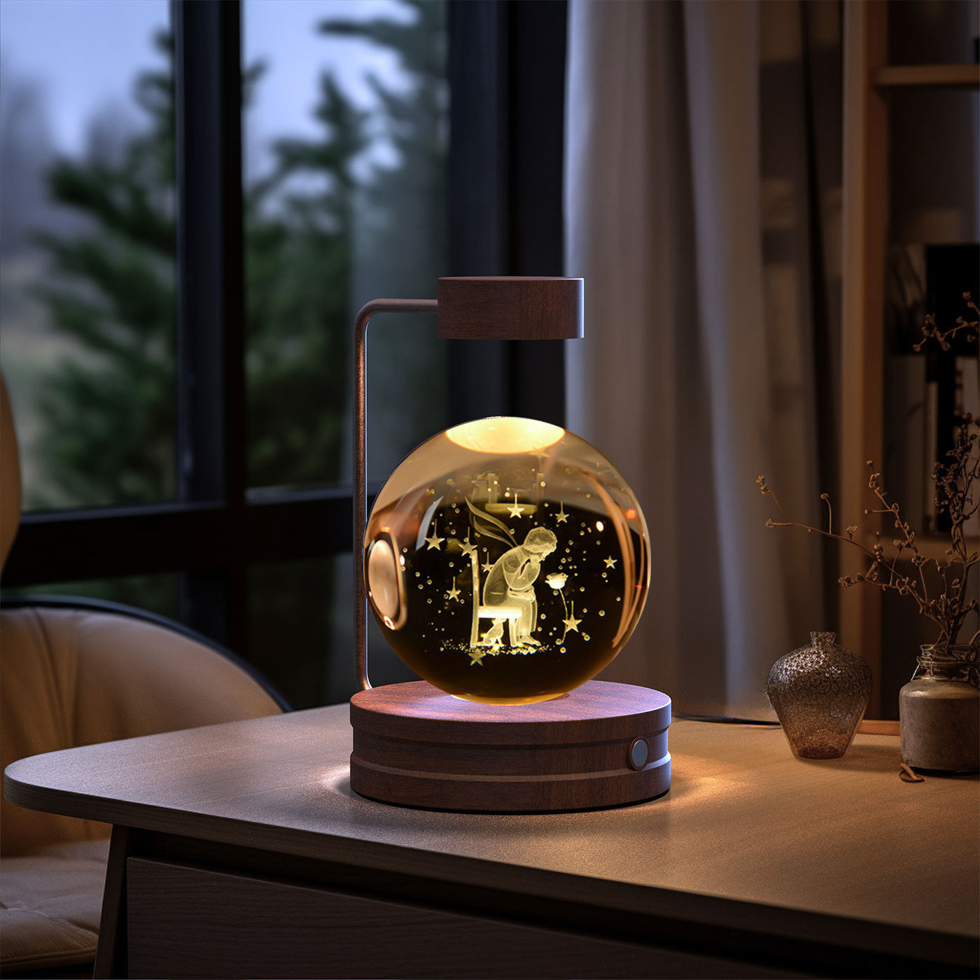 3D Spherical Crystal Lamp