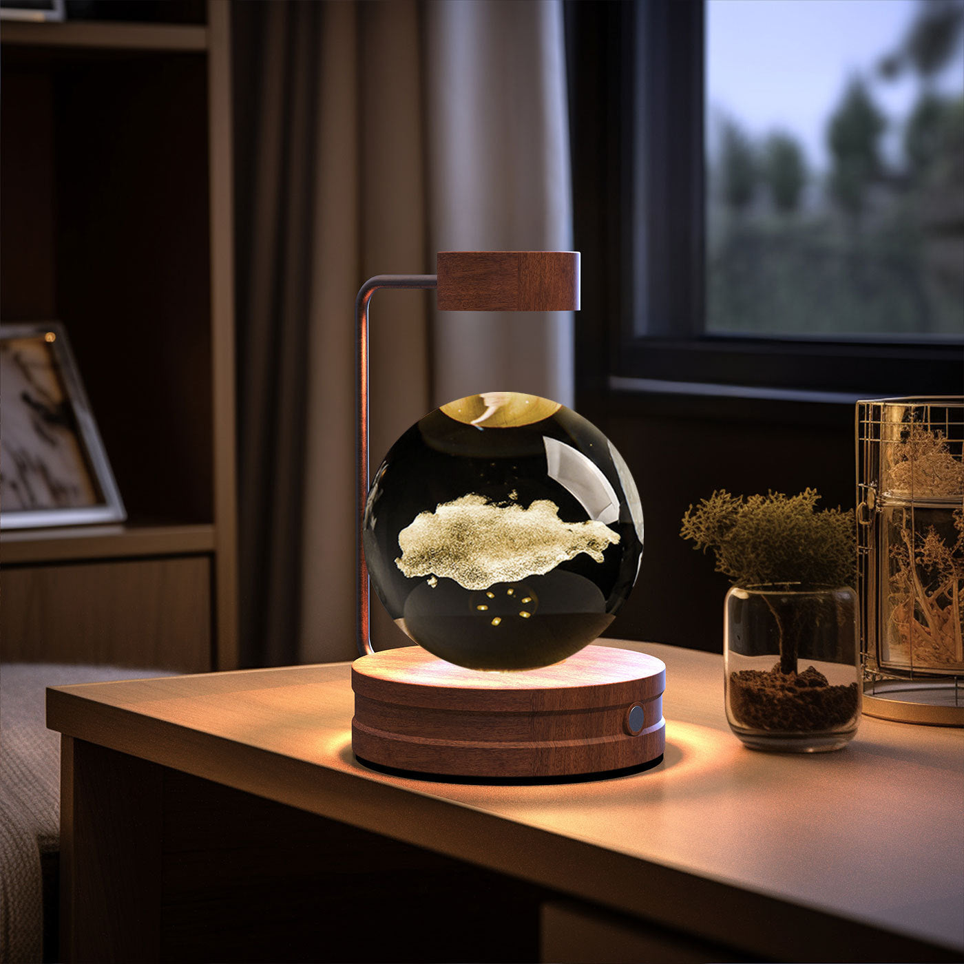 3D Spherical Crystal Lamp