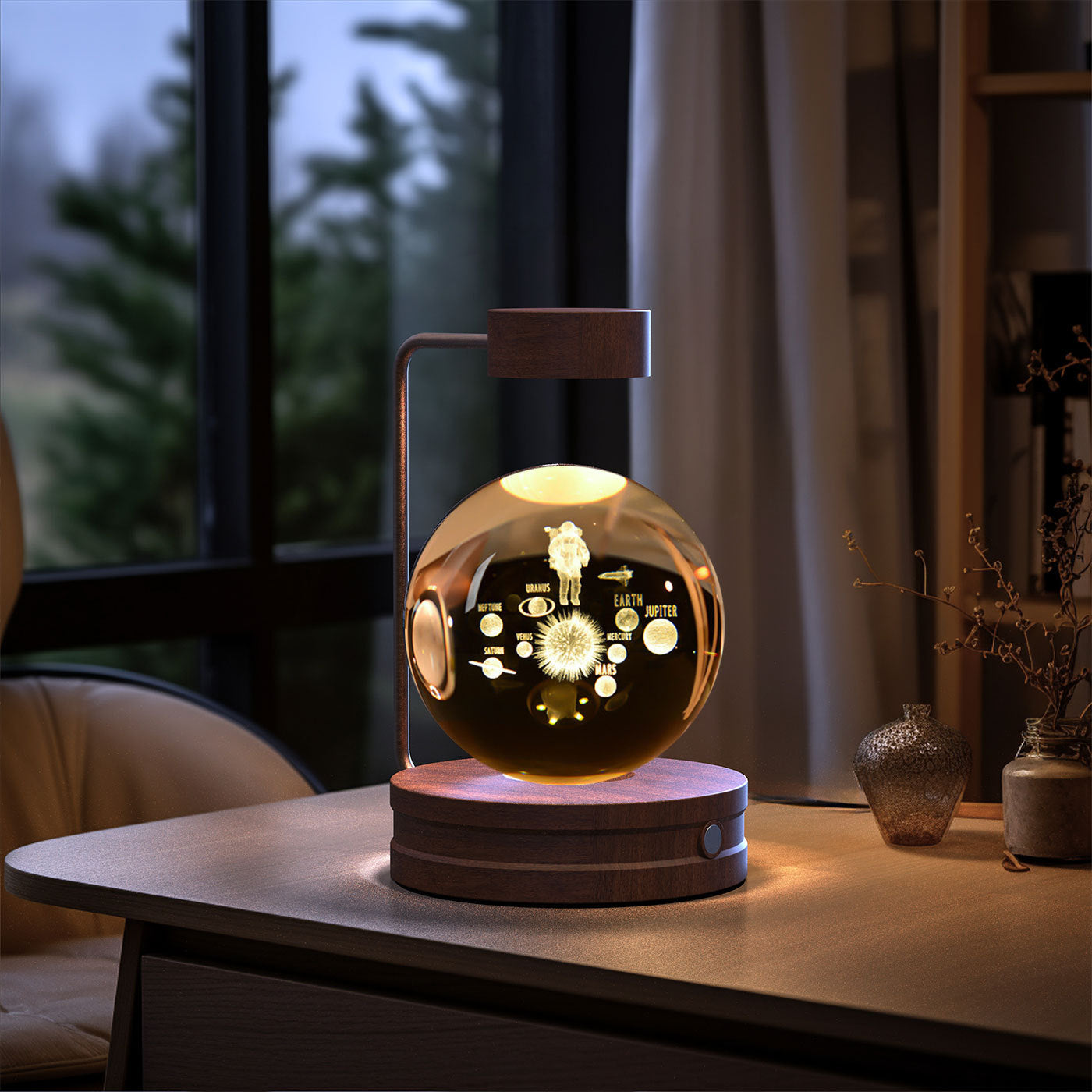3D Spherical Crystal Lamp