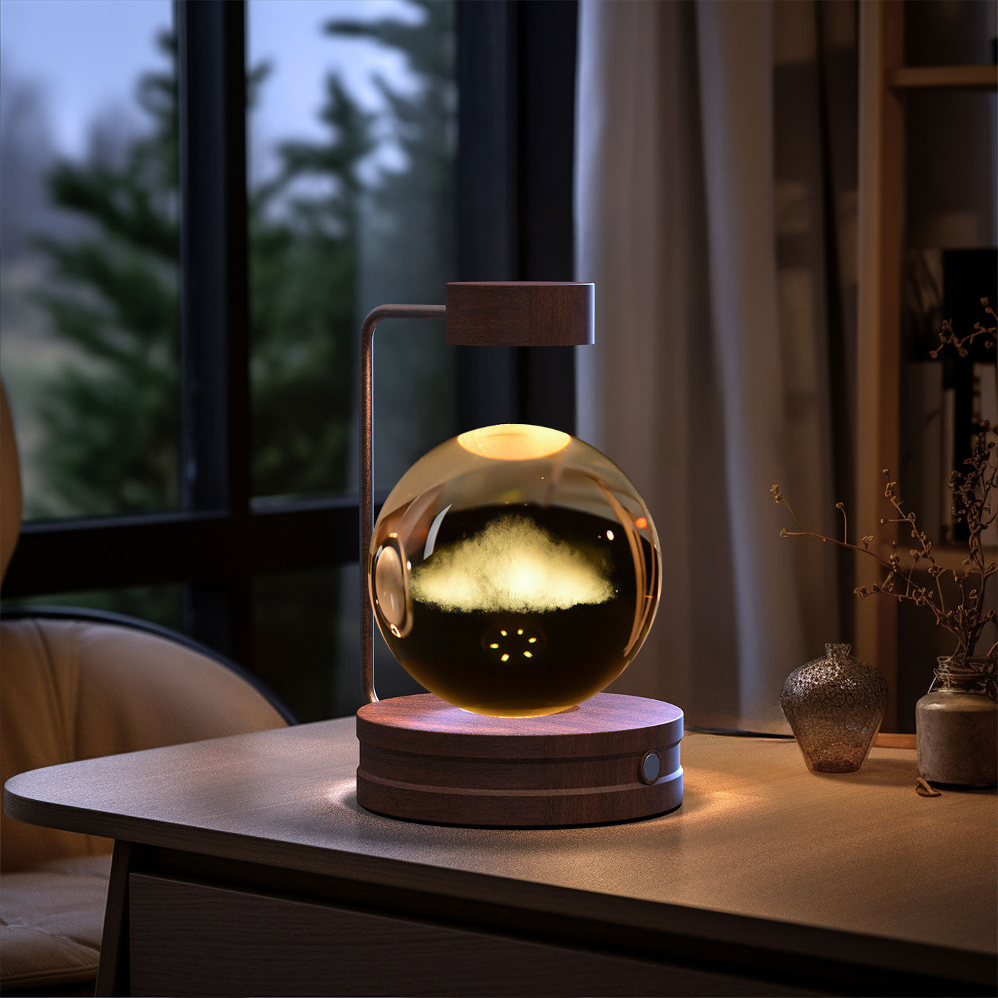 3D Spherical Crystal Lamp