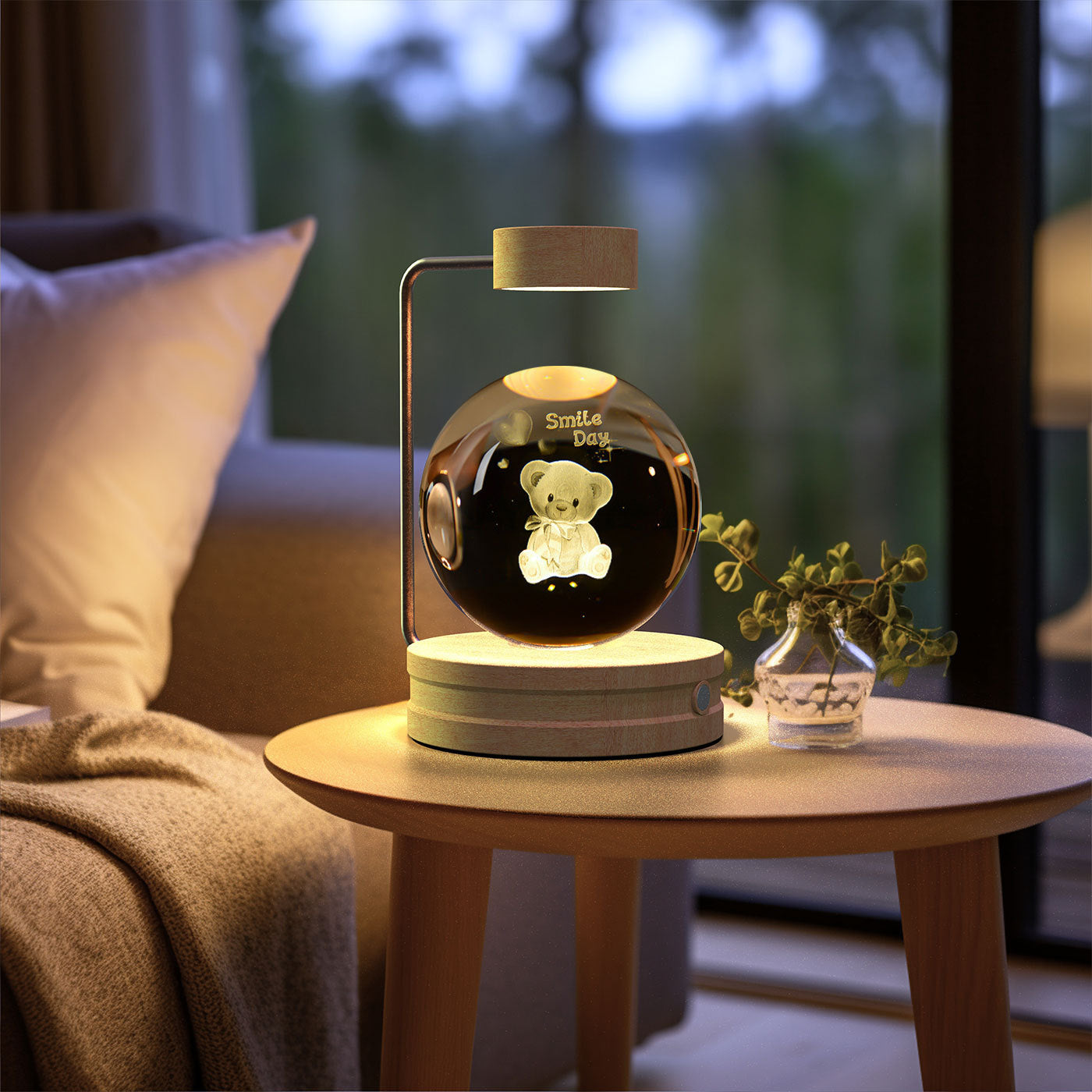 3D Spherical Crystal Lamp