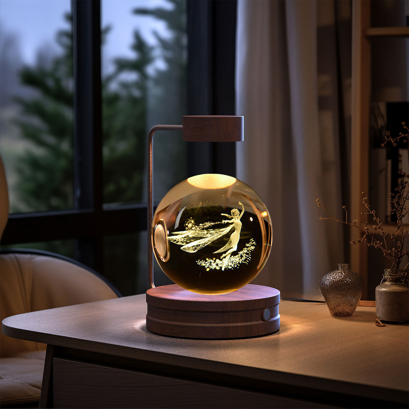 3D Spherical Crystal Lamp