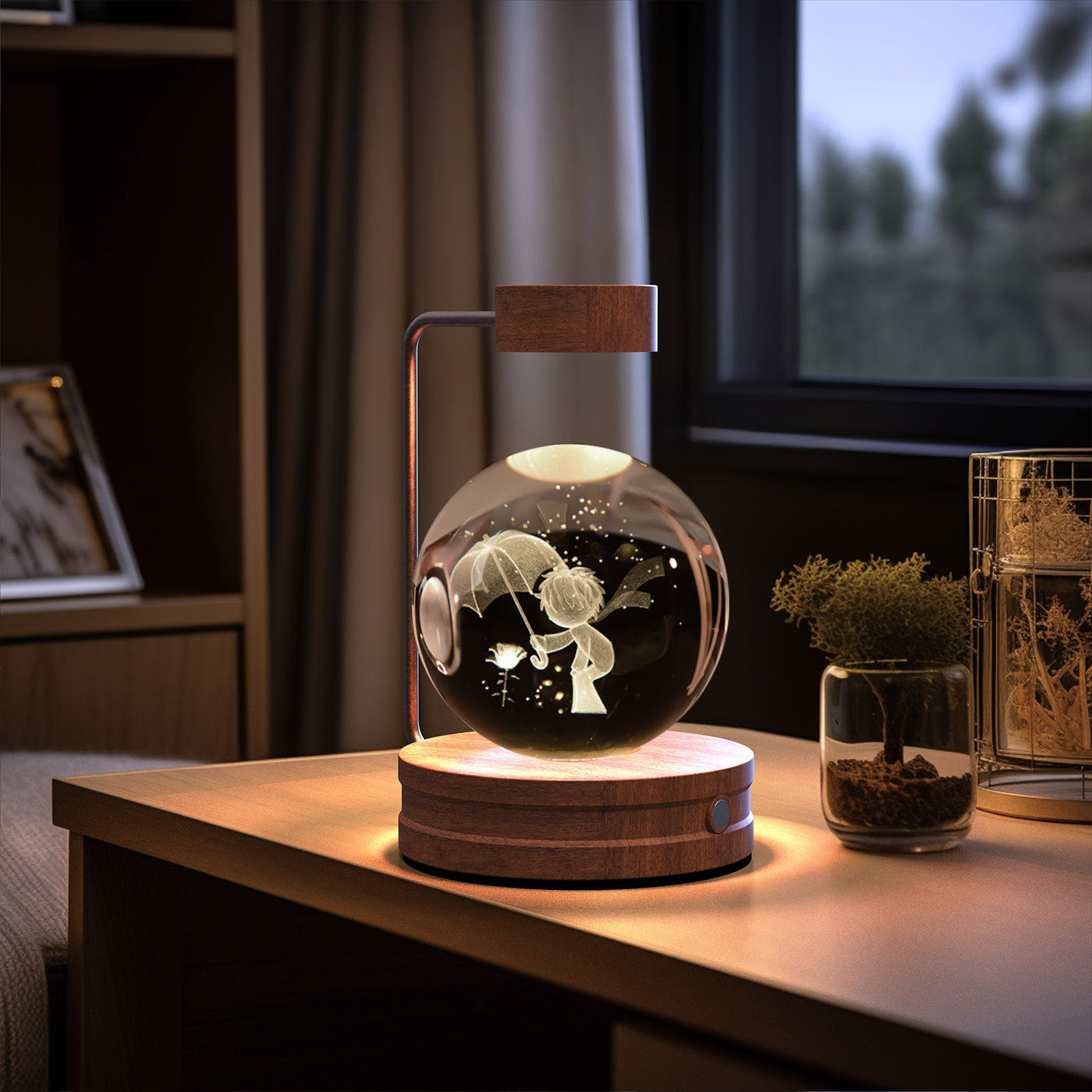 3D Spherical Crystal Lamp