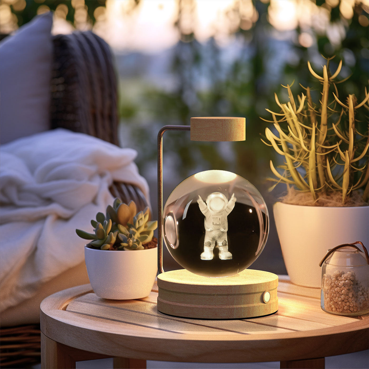3D Spherical Crystal Lamp