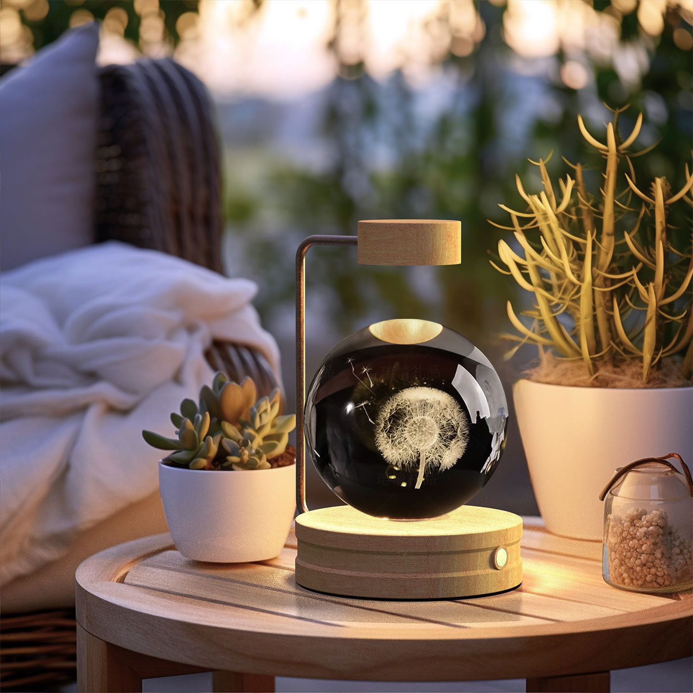 3D Spherical Crystal Lamp