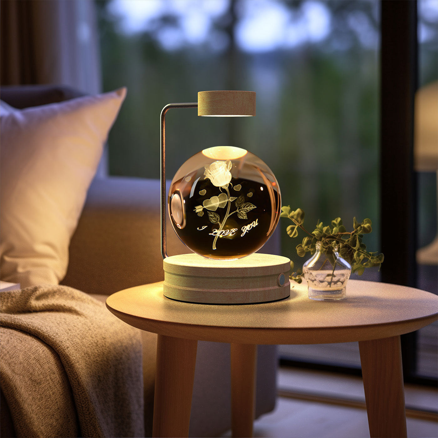 3D Spherical Crystal Lamp