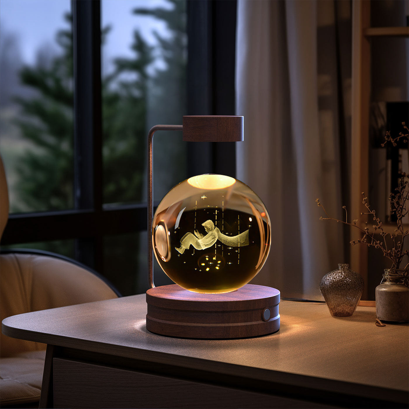 3D Spherical Crystal Lamp