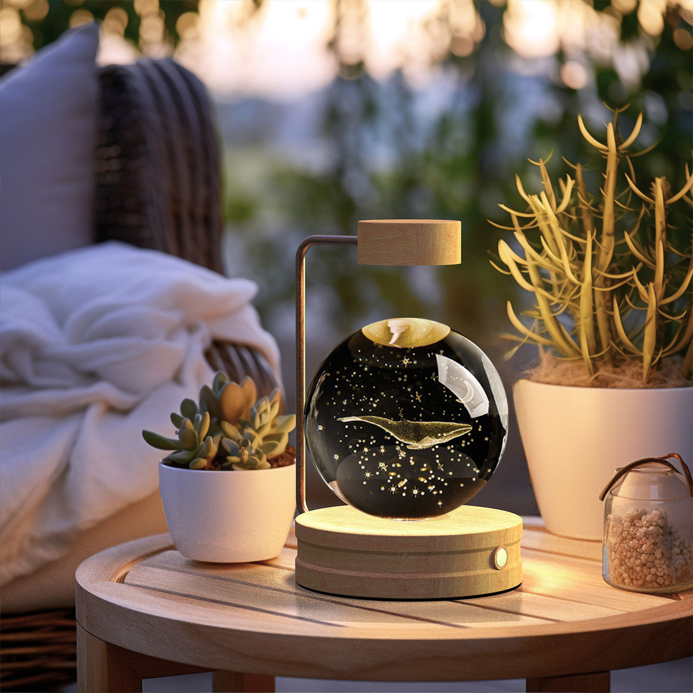 3D Spherical Crystal Lamp