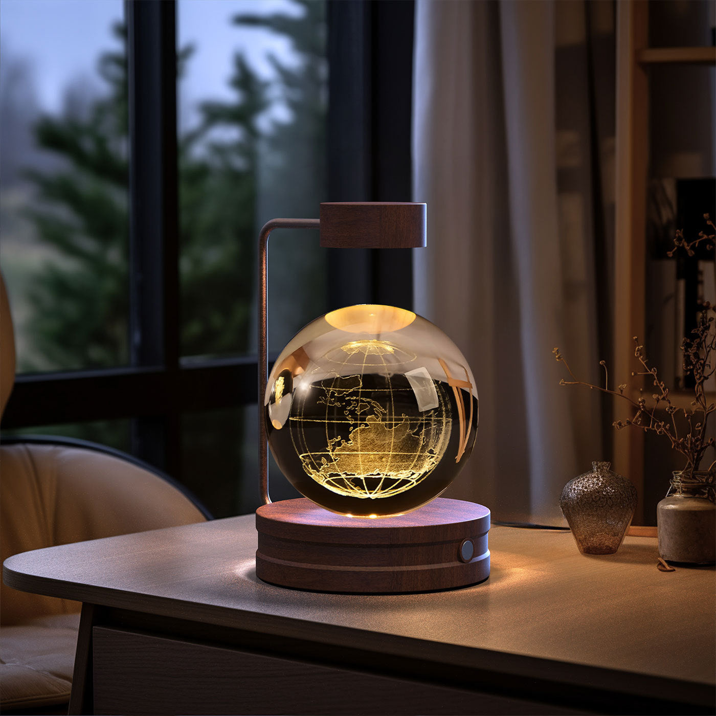 3D Spherical Crystal Lamp