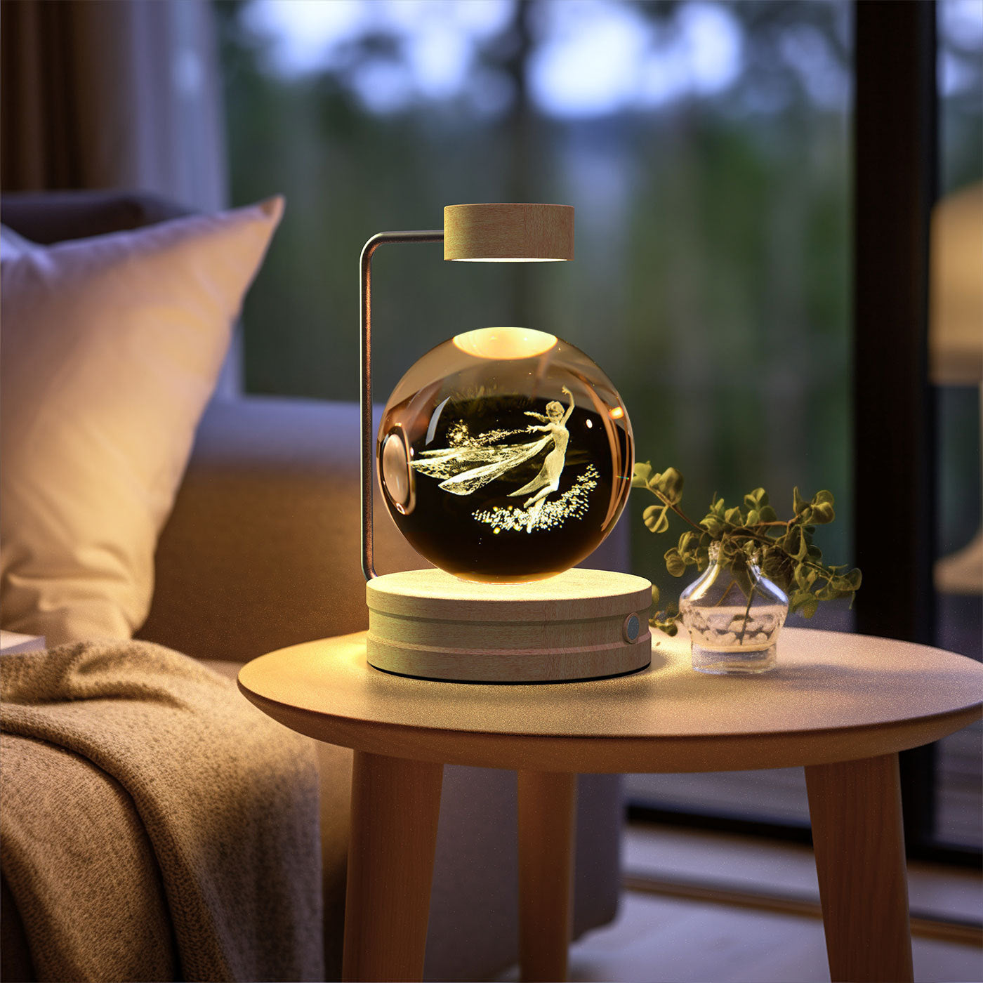 3D Spherical Crystal Lamp