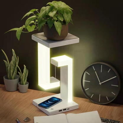 Pendant table lamp with wireless charging 