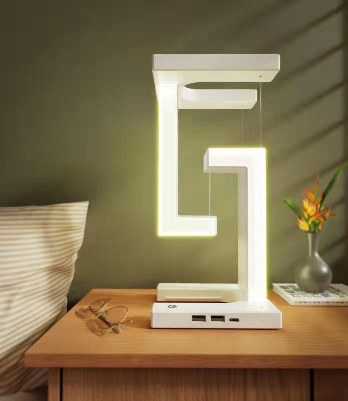 Pendant table lamp with wireless charging 