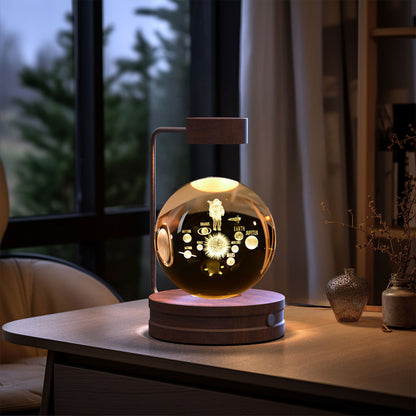 3D Spherical Crystal Lamp 